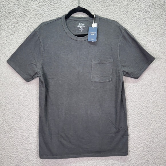 J.Crew Other - J Crew Tshirt Mens M Charcoal Gray Garment Dyed Slub Cotton Pocket Tee Preppy